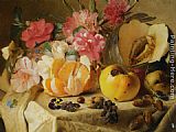 Theude Gronland Still life with autumn fruits painting
